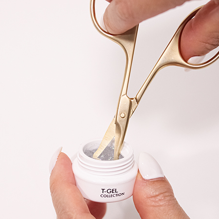 T-GEL COLLECTION ジェルネイル用品セット ブラシ付き T-GEL COLLECTION シザー ゴールド ハサミ ジェル用鋏 ジェルをカット