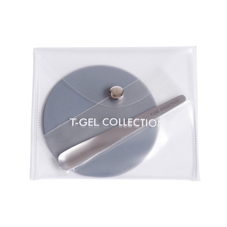 T-GEL COLLECTION スパチュラ&amp;シリコンマット セット ポーチ付き ネンド 粘土ジェル クレイ 3Dアート 立体ネイル くっつかない 形成 パレット 新品 送料無料