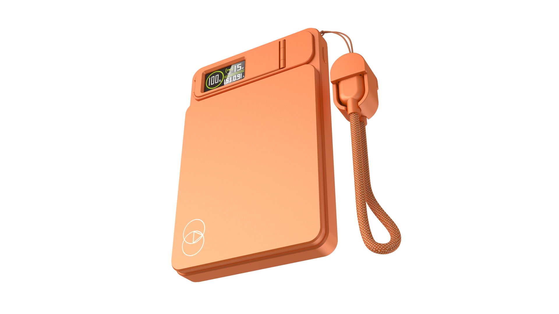 エレメント 準固体モバイルバッテリー/薄型8000mAh/残量%表示/MagSafe