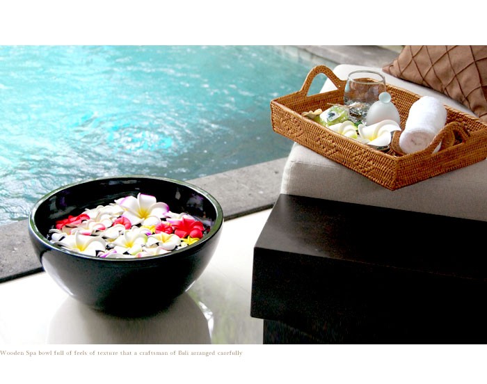 木製 アジアン スパボウル 円形40cmタイプ アジア工房 8573 : ELEMENTS