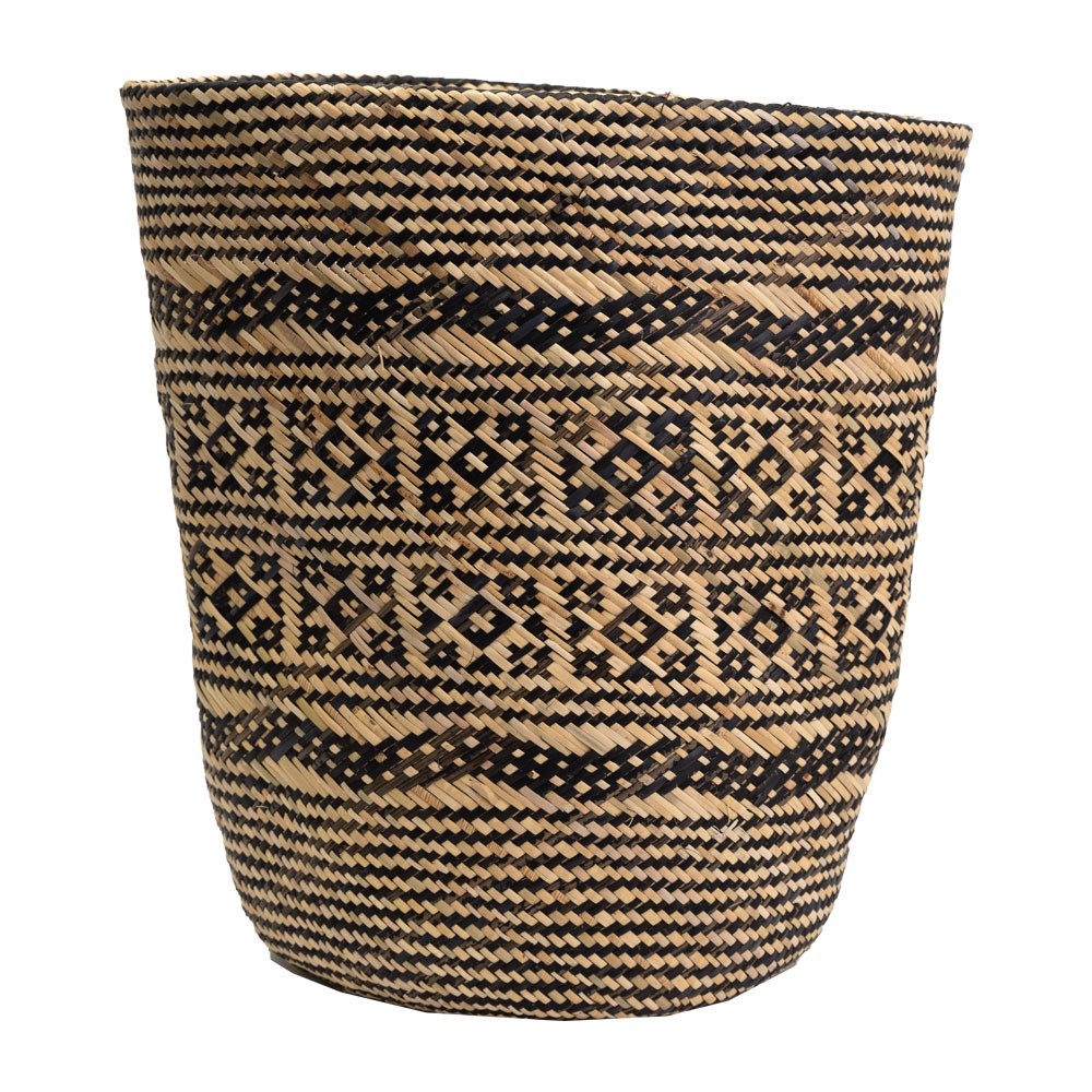 プランターカバー 鉢カバー プランツバスケット 植木鉢カバー 筒形 ラタン製 アジアン バスケット 収納 かご おしゃれ 13864 | ブランド登録なし | 01
