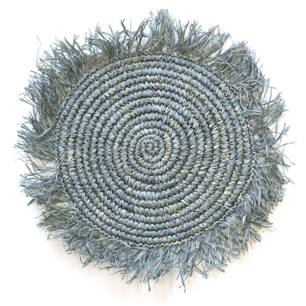 ランチョンマット ラフィア製 天然素材 円形 プレイスマット キッチン雑貨  テーブルコーディネート テーブルマット アジアン雑貨 カフェ風 13880-a | ELEMENTS（インテリア） | 03