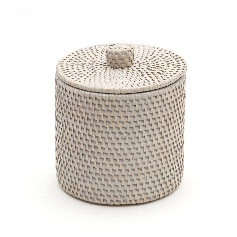 トイレットペーパーケース かご 籠 カゴ ボックス ケース ラタン 籐 ホワイト ナチュラル 約 W 14cm D 14cm H 15.5cm 13981 | ELEMENTS（インテリア） | 02