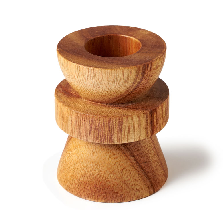 キャンドル ホルダー 天然 木 製 Ｍサイズ 2way ウッド 高さ 6cm ナチュラル スタンド ろうそく 立て テーパー ティー 什器 おしゃれ 北欧 雑貨 西海岸風 1404 | ELEMENTS（インテリア） | 01
