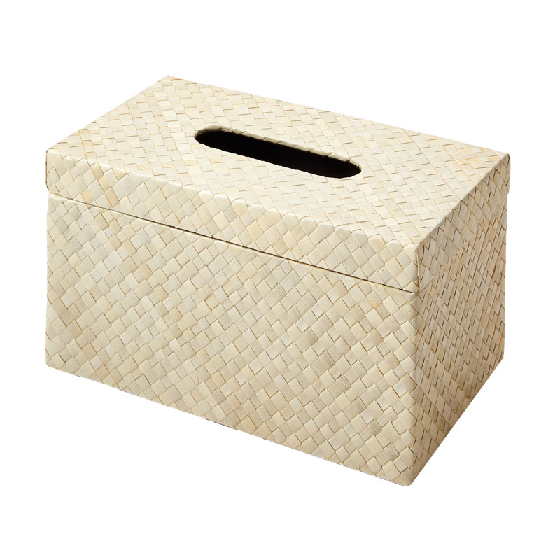 蓋付き ティッシュケース 厚型対応 ティッシュカバー パンダン 葉 天然素材 XLサイズ ボックス 卓上 おしゃれ 北欧 リゾート 雑貨 インテリア 西海岸 14069 | ELEMENTS（インテリア） | 01