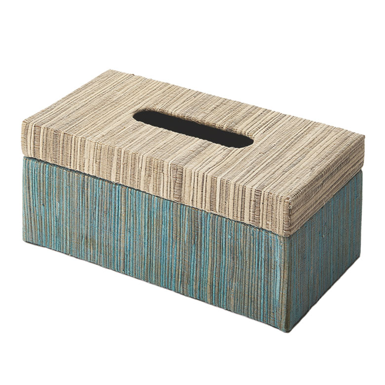 蓋付き ティッシュケース 厚型対応 ティッシュカバー ウォーターヒヤシンス Lサイズ ボックス 卓上 おしゃれ 北欧 リゾート 雑貨 インテリア 西海岸 14074 | ELEMENTS（インテリア） | 01