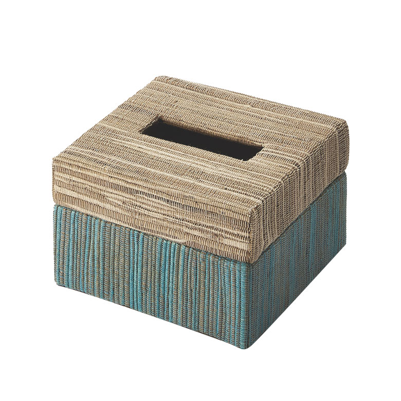 ティッシュケース おしゃれ コンパクト ハーフ ティッシュカバー ウォーターヒヤシンス ティッシュ おしゃれ 北欧 リゾート 雑貨 インテリア 西海岸 14076 | ELEMENTS（インテリア） | 01