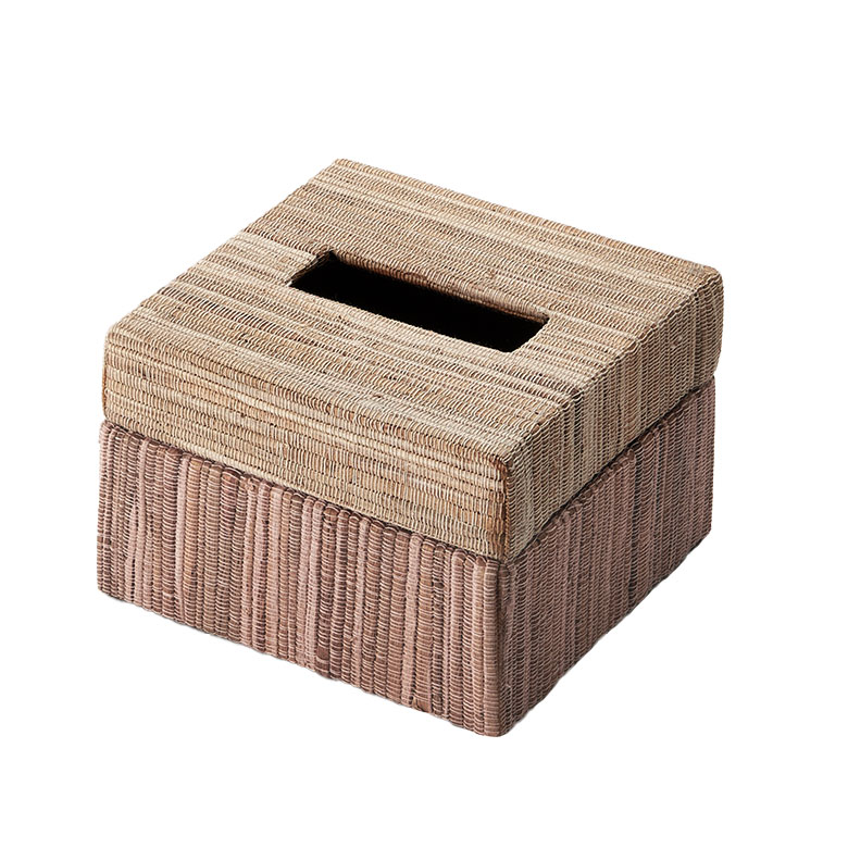 ティッシュケース おしゃれ コンパクト ハーフ ティッシュカバー ウォーターヒヤシンス ティッシュ おしゃれ 北欧 リゾート 雑貨 インテリア 西海岸 14076 | ELEMENTS（インテリア） | 02