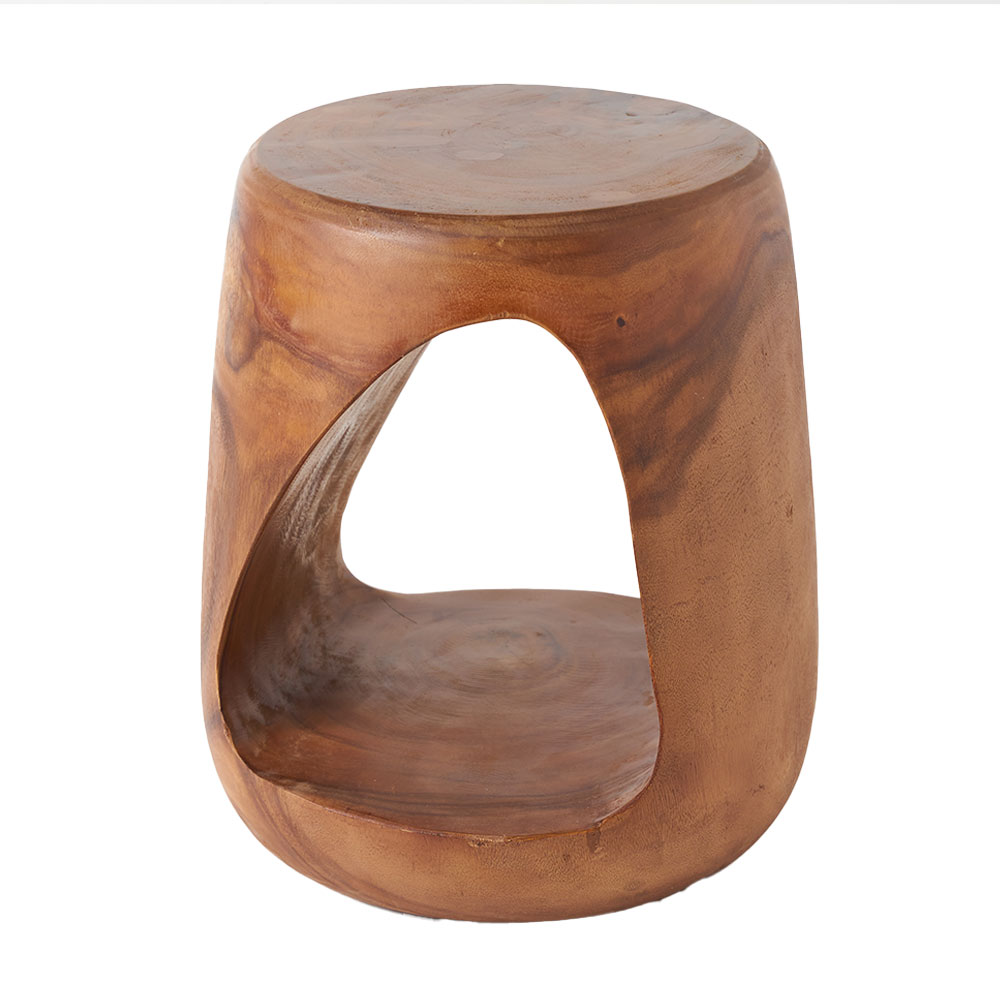 スツール 木製 丸 丸椅子 天然木 サイドテーブル おしゃれ モンキーポッド ウッドスツール フラワースタンド 北欧 リゾート 家具 インテリア 室内 西海岸 14238 | ELEMENTS（インテリア） | 01