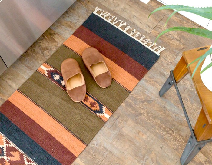 ELEMENTS キッチンマット おしゃれ 玄関マット 45×180cm ラグ マット
