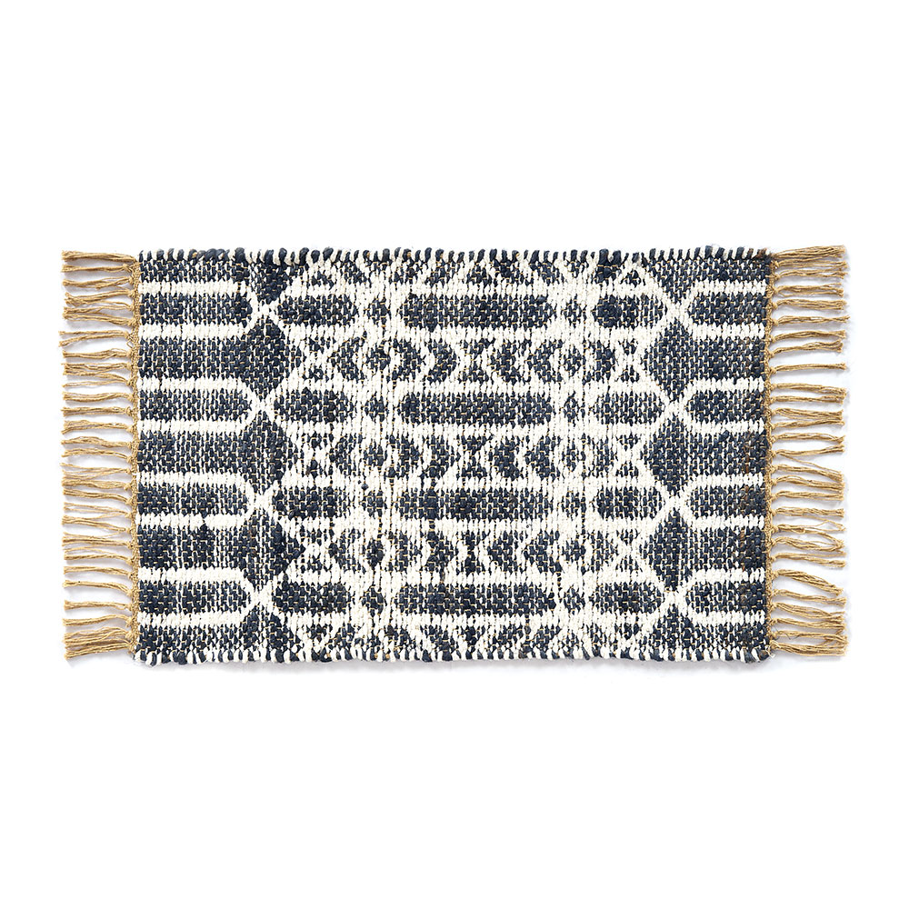 玄関 マット ジュート ラグ 麻 綿 コットン シェニール フリンジ付き インド オールシーズン リバーシブル 2way おしゃれ インテリア BOHO 北欧 西海岸 34518 | ELEMENTS（インテリア） | 04