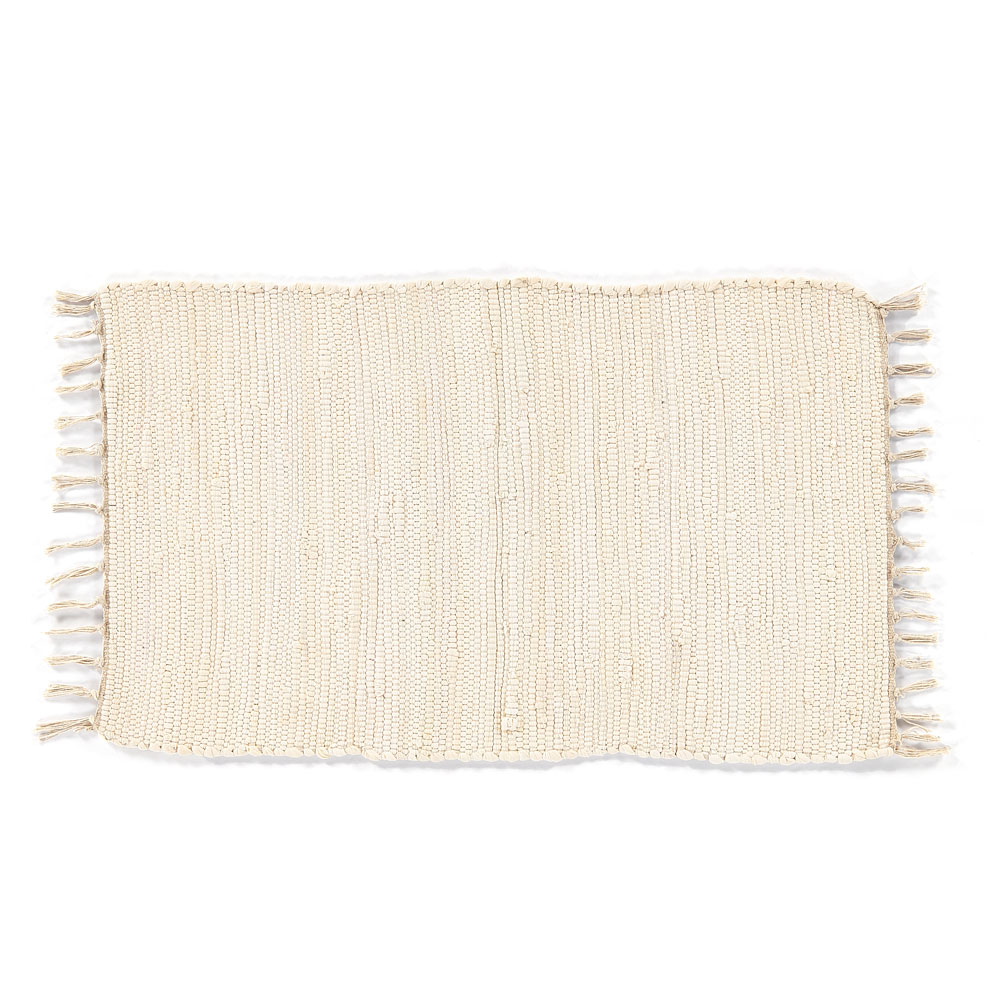 玄関 マット フリンジ 無地 約 50×80cm  室内 キリム風ラグ アクセントラグ アウトドア キャンプ リビング 寝室 北欧 西海岸 ビーチ 韓国 ボーホー 34526 | ELEMENTS（インテリア） | 03