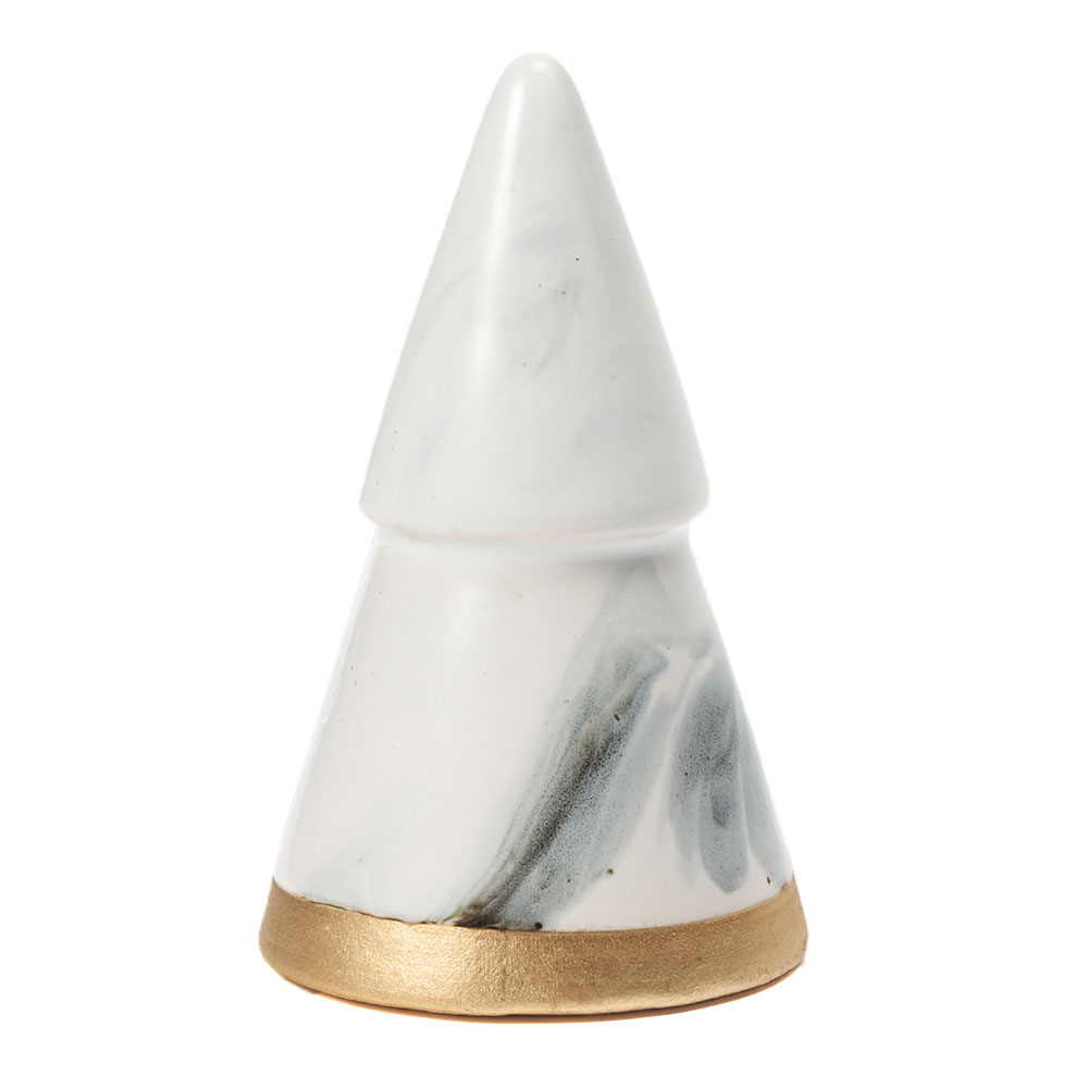 ツリー オブジェ セラミック Sサイズ 約 高さ 14cm クリスマス グッズ 置き物 置物 陶磁器 デコレーション 什器 おしゃれ 北欧 雑貨 インテリア 西海岸 34629 | ELEMENTS（インテリア） | 01