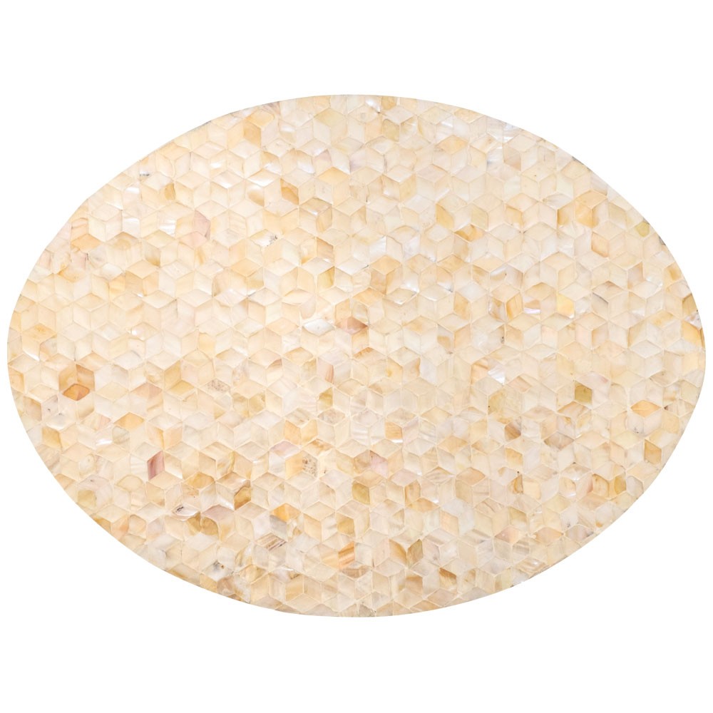 ランチョンマット シェル モザイク柄 パルシェ オーバル ランチマット プレースマット プレイスマット テーブルウェア 51179 | ブランド登録なし | 01