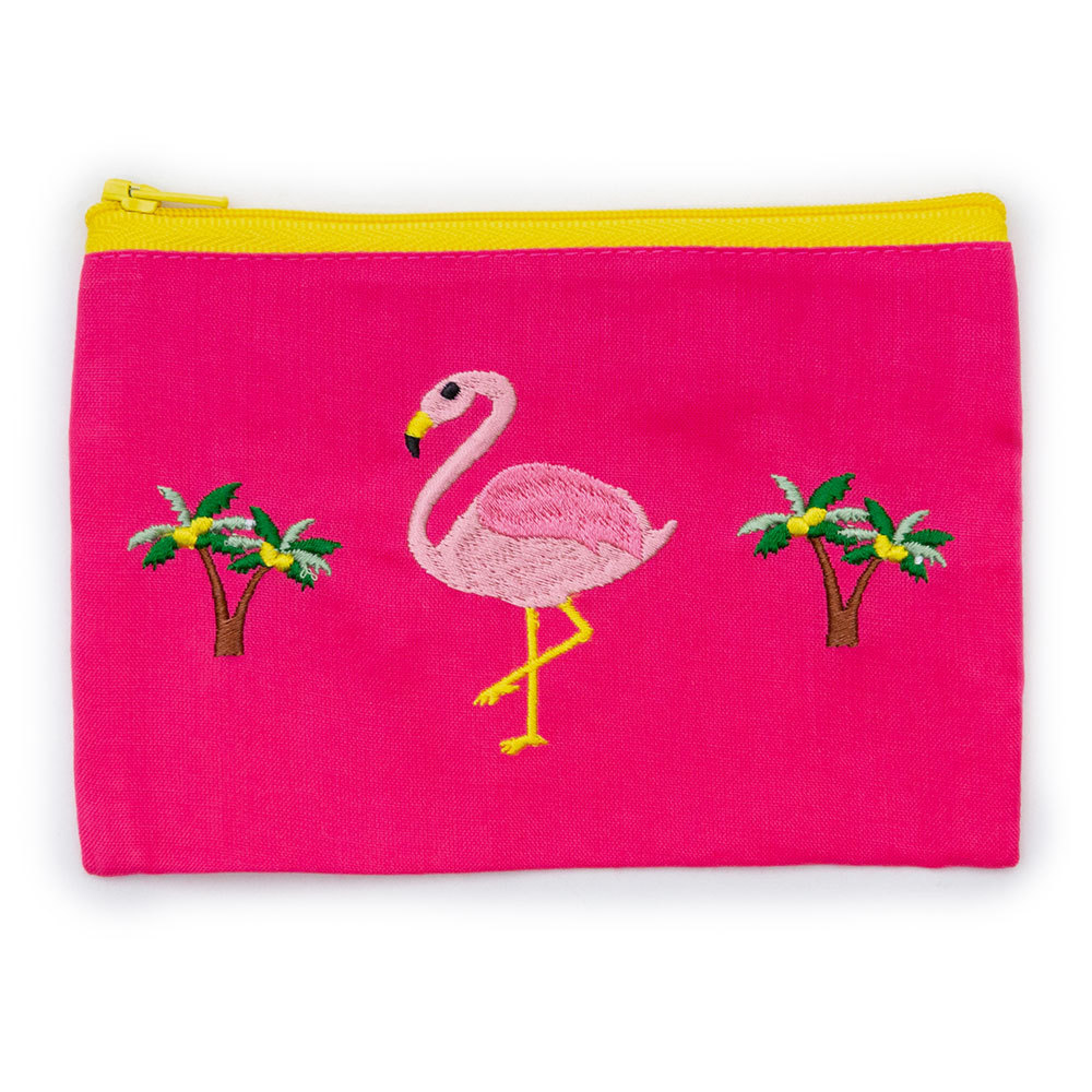 ポーチ トロピカル 南国 ベトナム 刺繍 約 W 16cm D 11cm 化粧 コスメ ジップ ケース マスク トラベル 小物 入れ かわいい 雑貨 Gio ha ジョーハ 51308 | ブランド登録なし | 02