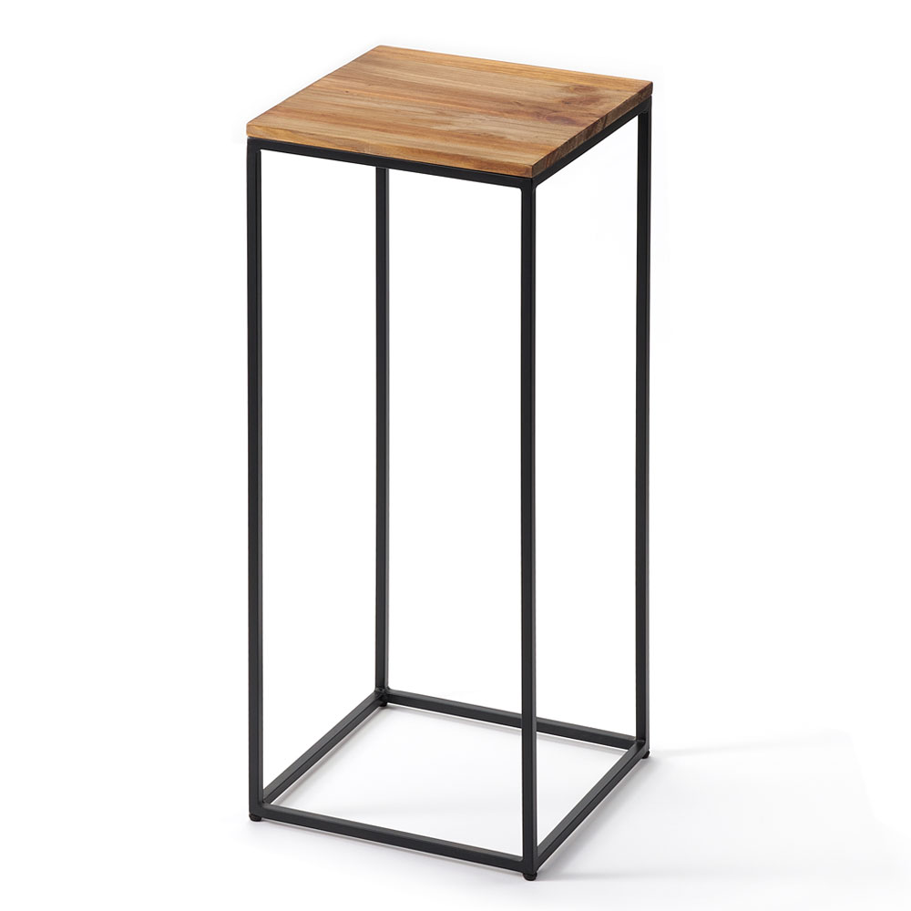 フラワー スタンド プランター 木製 アイアン Mサイズ 高さ 約 75cm シェルフ ラック テーブル 飾り棚 花台 ミニ アルコール おしゃれ 北欧 家具 西海岸 513 | ブランド登録なし | 01