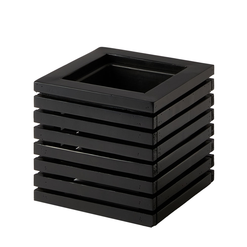 プランター カバー ボックス ウッド 天然 木 製 Sサイズ 5号用 インナー ポット 付 正方形 植木 鉢 テラス 玄関 おしゃれ 北欧 雑貨 インテリア 西海岸 51362 | ブランド登録なし | 02