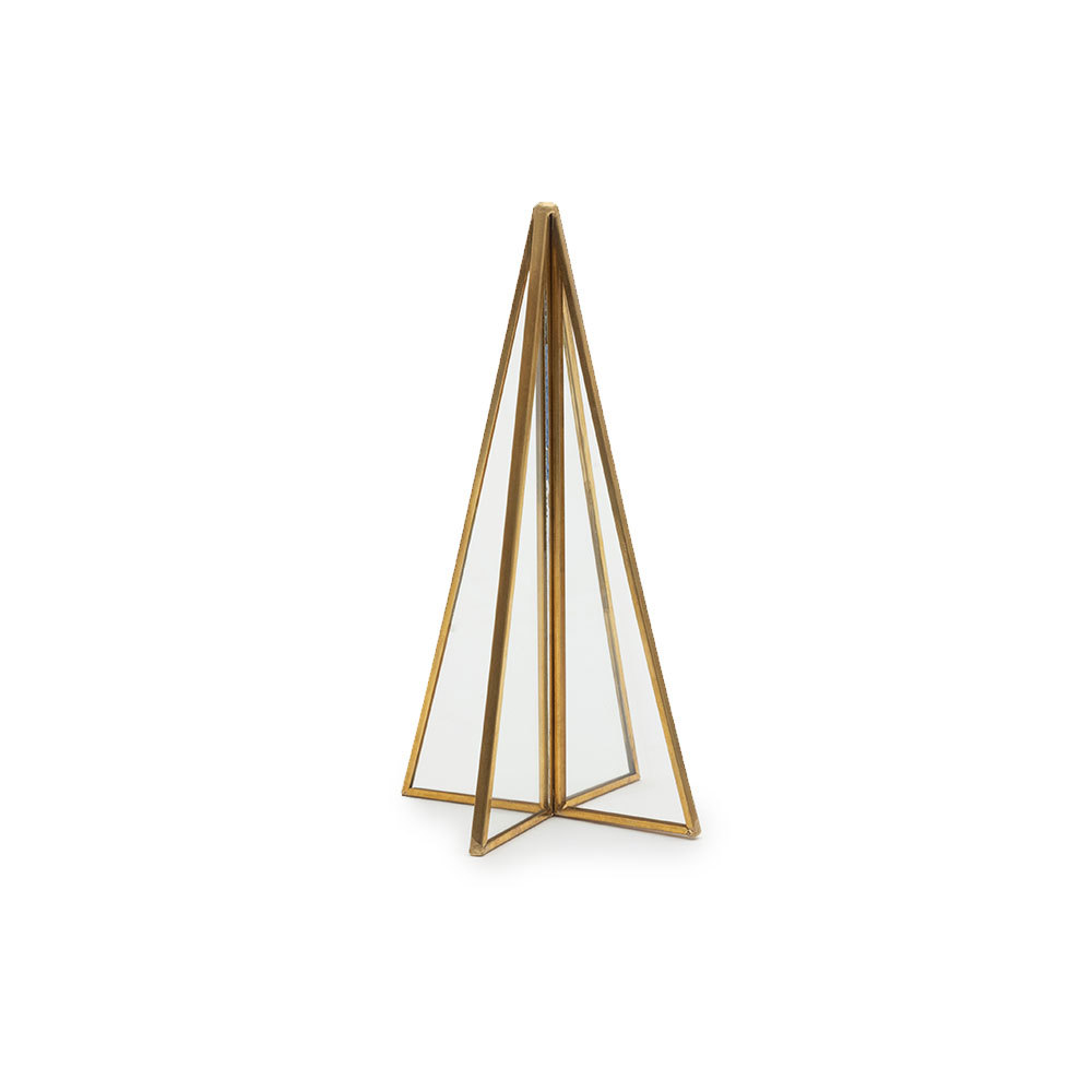 クリスマス ツリー オブジェ デコレーション ガラス 製 真鍮 オーナメント 卓上 飾り 置物 雑貨 細工 インテリア インテリア おしゃれ かわいい  北欧 67065 | ELEMENTS（インテリア） | 02