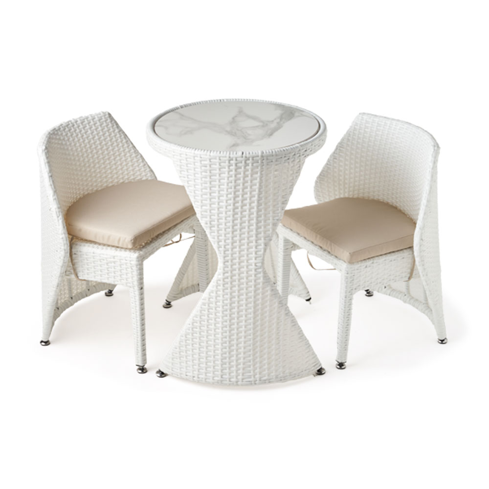 ガーデン テーブル セット チェア ガーデンテーブル ラタン調 屋外 テーブルセット 3点 椅子 2脚 収納 おしゃれ 北欧 リゾート 家具 インテリア 西海岸 67188 |  | 02