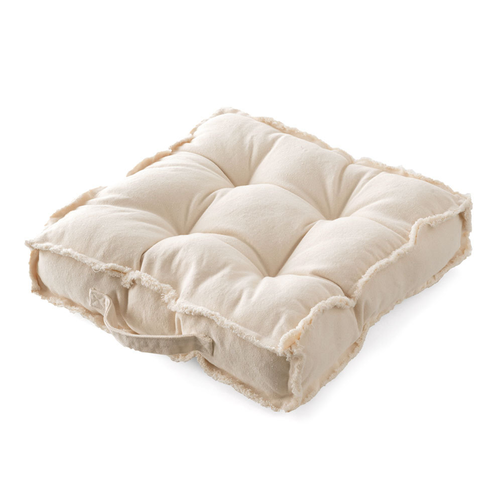 クッション スクエア 正方形 四角 キャンバス地 幅約42cm 座布団 座椅子 厚手 おしゃれ インテリア 70114 | ブランド登録なし | 04