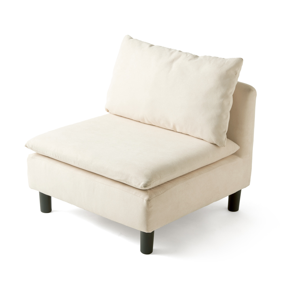 ソファー 一人掛け 一人掛けソファ コンパクト 座面が広い ソファ 一人用 2way 脚付き 連結ソファ 肘なし おしゃれ 北欧 リゾート 家具 インテリア 西海岸 70119 | ELEMENTS（インテリア） | 02