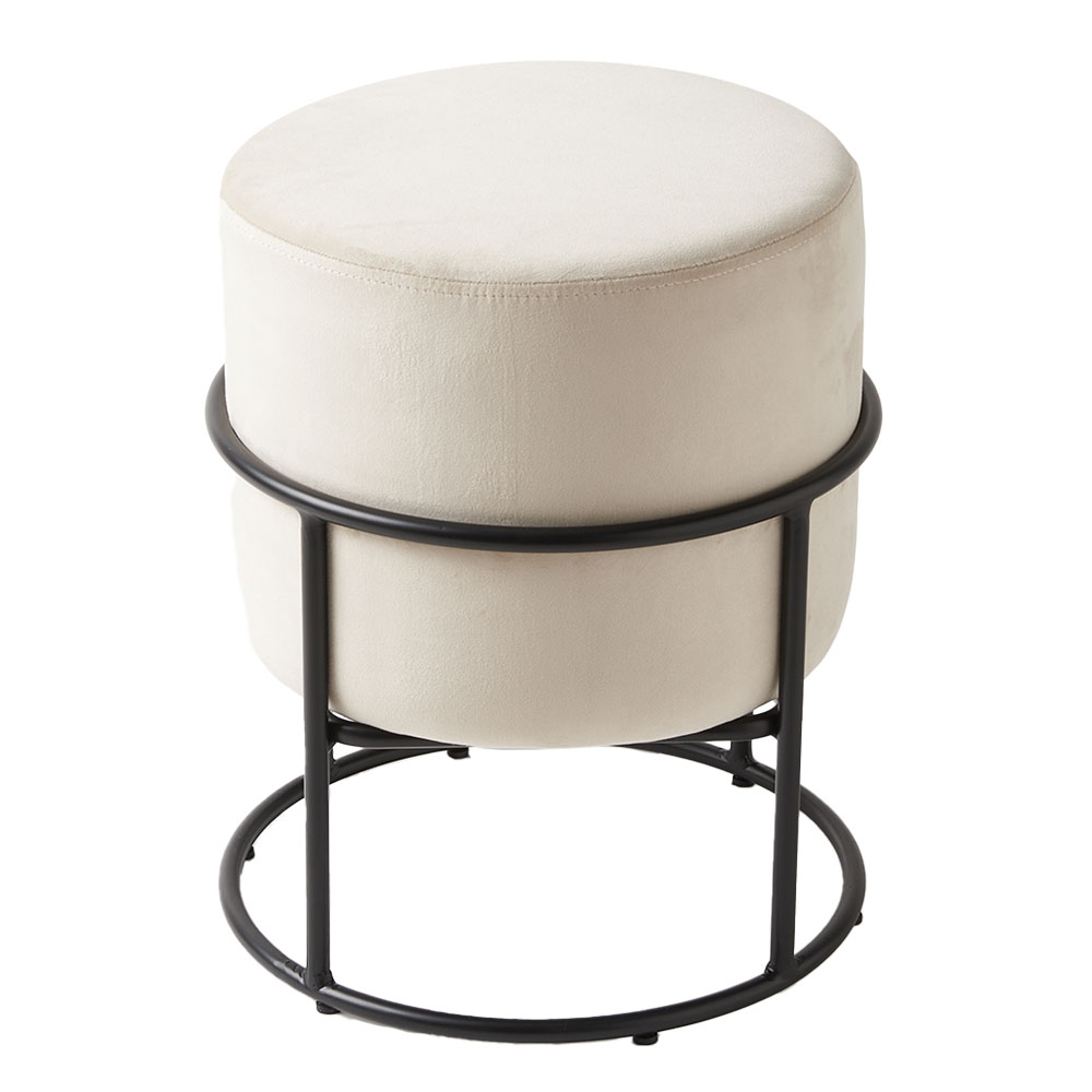 スツール おしゃれ ベルベット 椅子 スタッキング いす ラウンドスツール ドレッサー チェア オットマン 丸椅子 北欧 リゾート 家具 インテリア 西海岸 84103 | ELEMENTS（インテリア） | 01