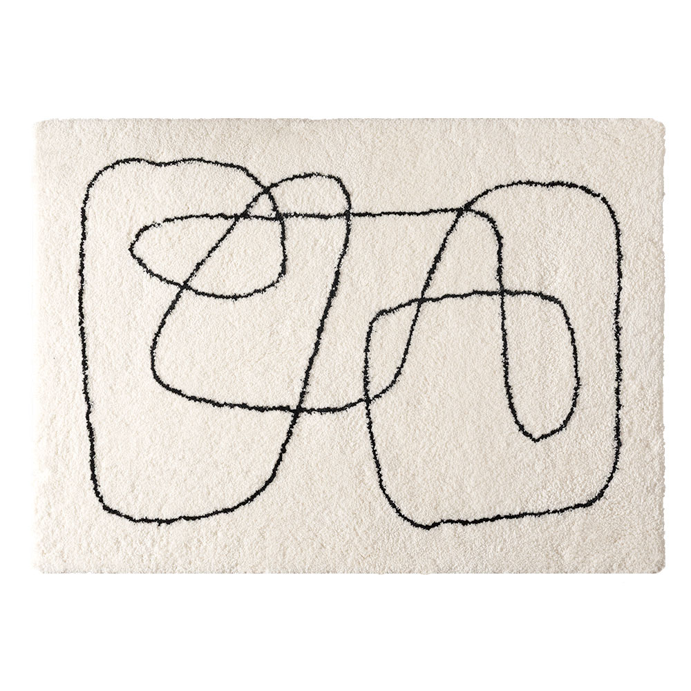 ラグ 洗える 1畳 2畳 3畳  洗濯可 滑り止め 速乾 北欧 おしゃれ 韓国 白 シンプル 長方形 正方形 ベッド リビング ペット 犬 猫 一人暮らし 西海岸 84414 | ELEMENTS（インテリア） | 02