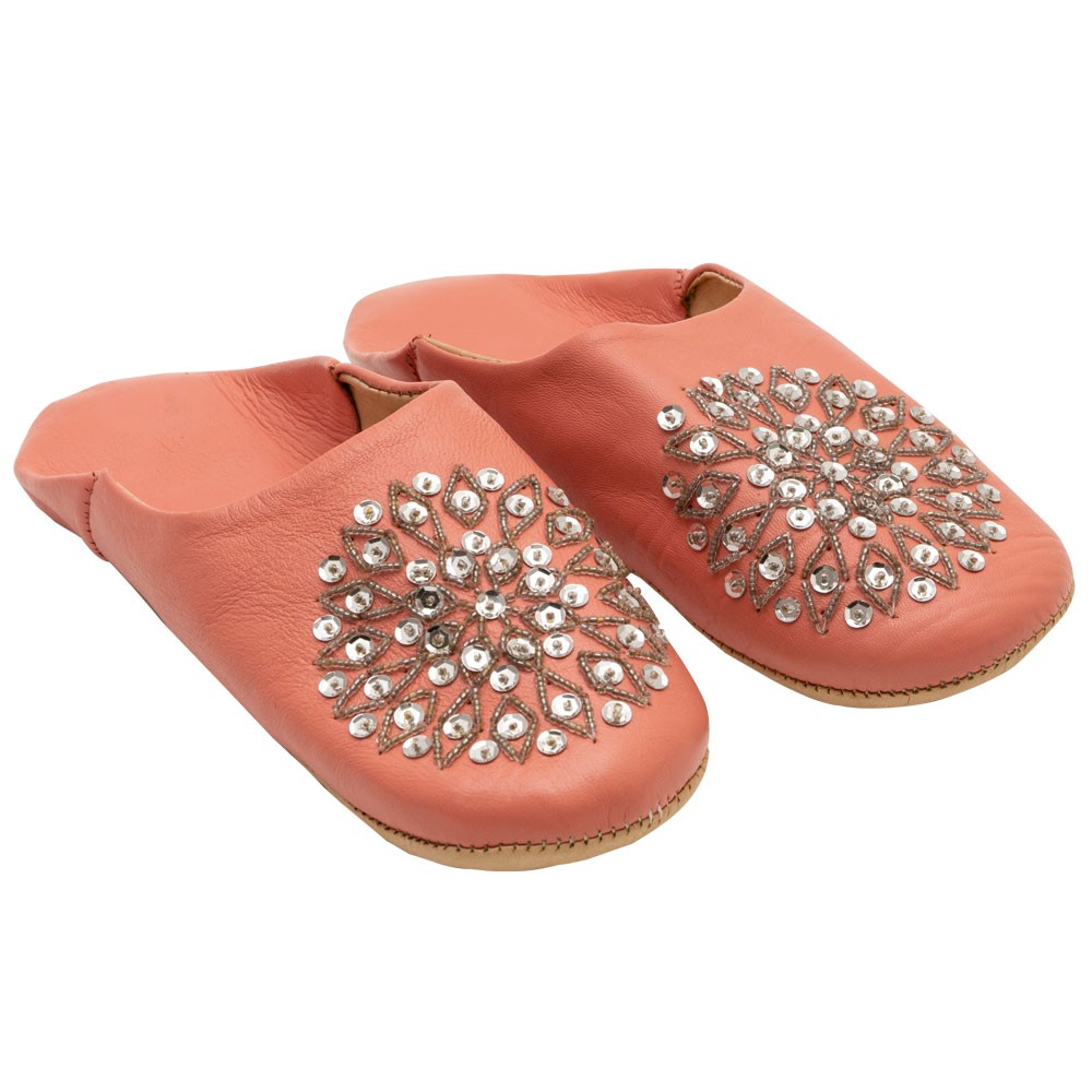 スリッパ モロッコ バブーシュ レザー 室内用 ルームシューズ レディース 来客用 おしゃれ 90043 | ブランド登録なし | 01