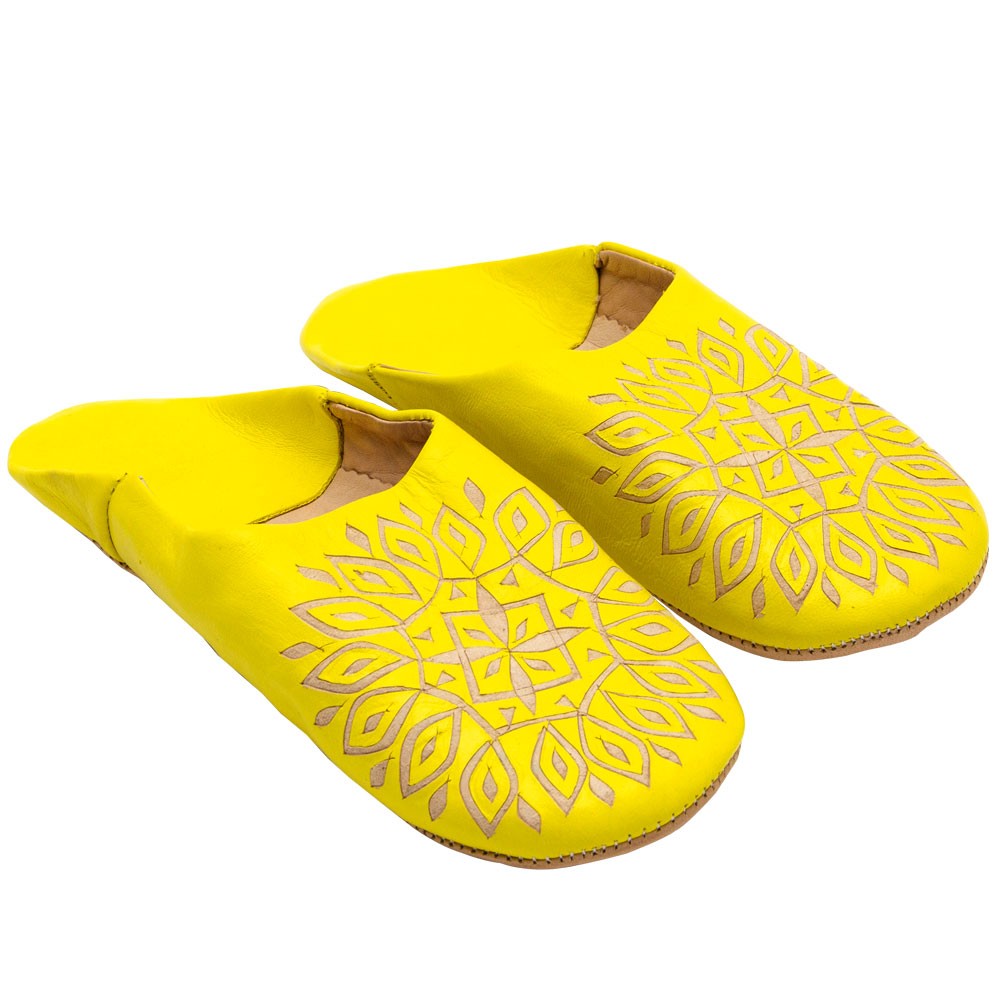 スリッパ モロッコ バブーシュ 幾何学 レザー 室内用 ルームシューズ レディース 来客用 おしゃれ 90044 | ブランド登録なし | 03