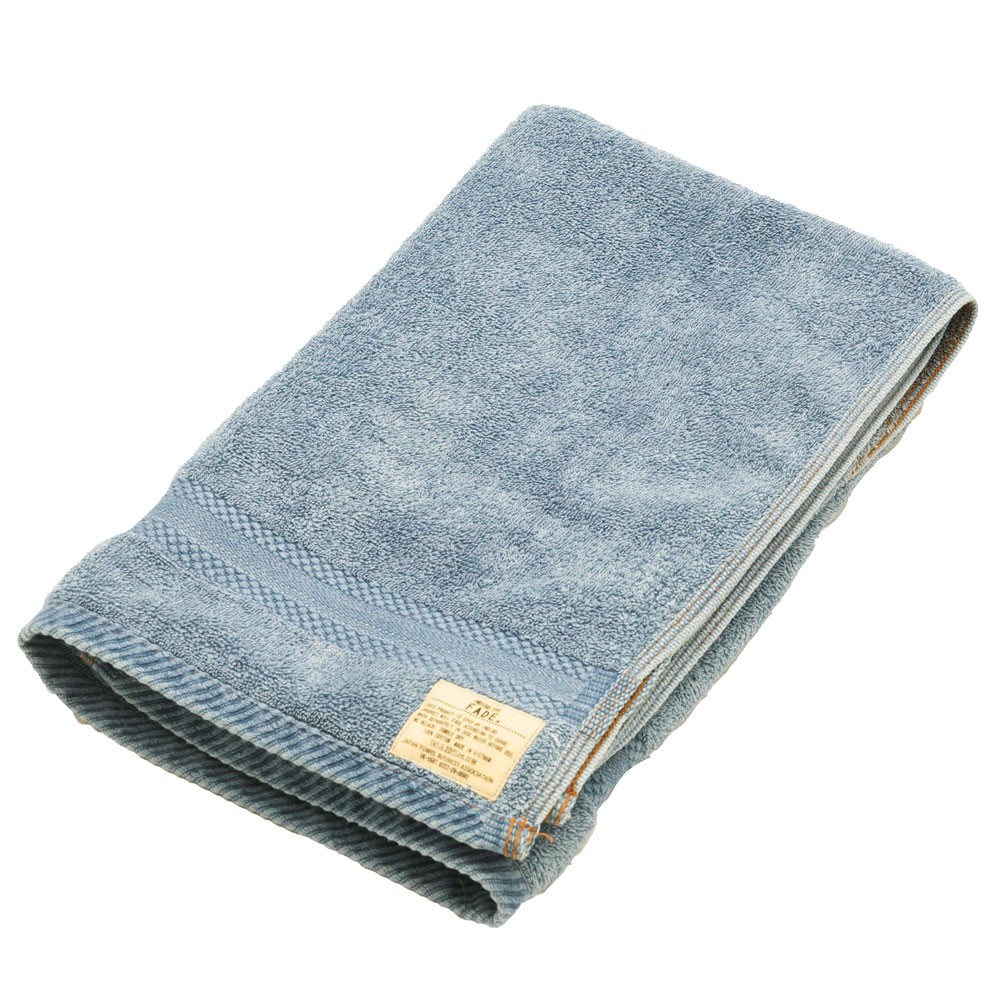 大判バスタオル ふわふわ バスタオル コットン ウォッシュド デニム風 ジーンズ風 ネイビー ブルー ヴィンテージカラー おしゃれ かっこいい 90182 | ブランド登録なし | 02