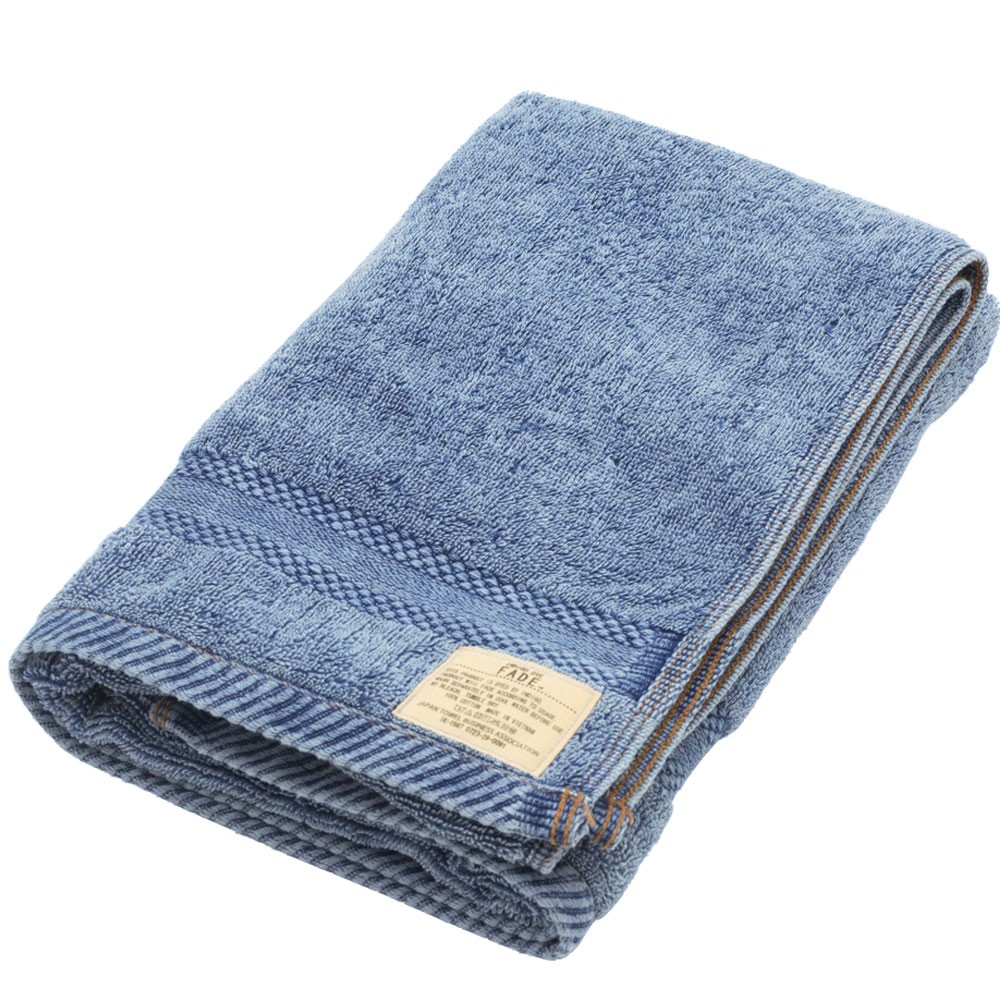 バスタオル ふわふわ コットン ウォッシュド デニム風 ジーンズ風 ネイビー ブルー ヴィンテージカラー おしゃれ かっこいい 90183 | ブランド登録なし | 03