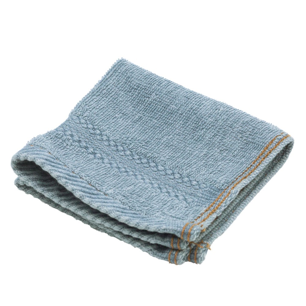 タオルハンカチ タオル ハンカチ ふわふわ コットン ウォッシュド デニム風 ジーンズ風 ネイビー ブルー ヴィンテージカラー おしゃれ かっこいい 90186 | ブランド登録なし | 02