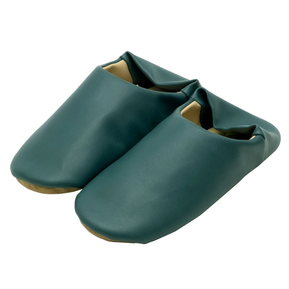 バブーシュ 無地 レディース ソフトレザー スリッパ ルームシューズ レザー調 合成皮革 2way おしゃれ シンプル グレイッシュカラー モノトーン 90289 | 現代百貨 | 03