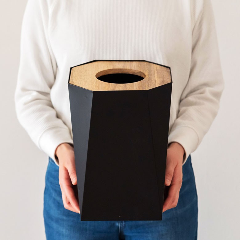 ゴミ箱 ダストボックス アイアン ウッド 蓋つき ブラック ごみ箱 ゴミ箱 ダストボックス アイアン ウッド 蓋つき ブラック ごみ箱