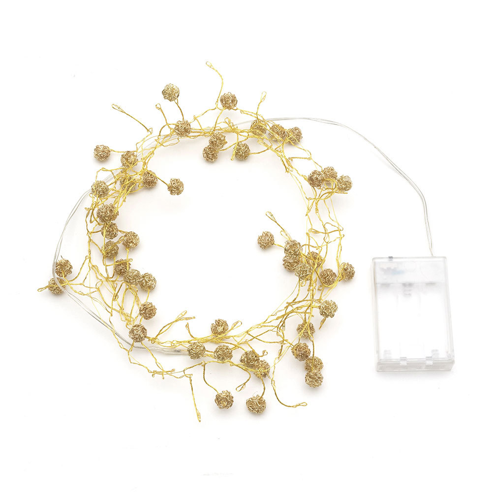 LED ストリングライト クリスマス 電飾 150cm ゴールド シルバー インテリア 北欧 雑貨 照明 90345 | ブランド登録なし | 01