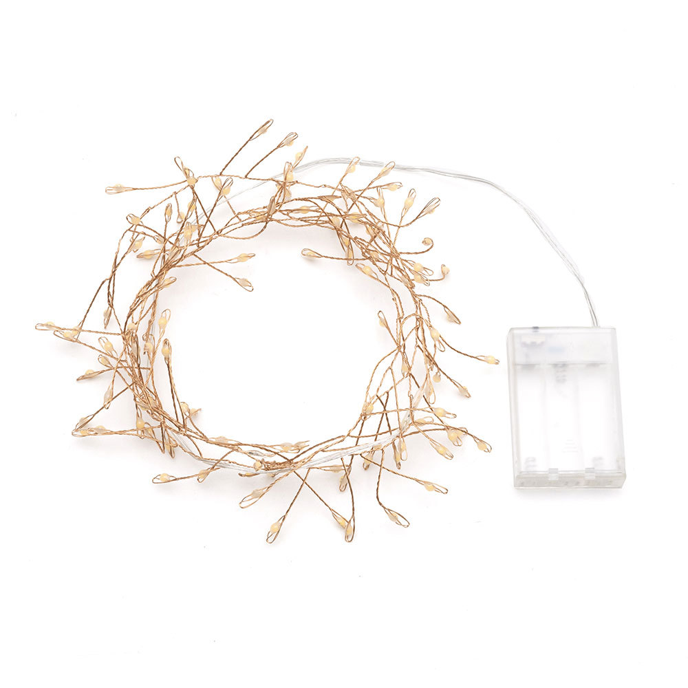 LED ストリングライト クリスマス 電飾 150cm コッパー シルバー インテリア 北欧 雑貨 照明 90346 | ブランド登録なし | 01