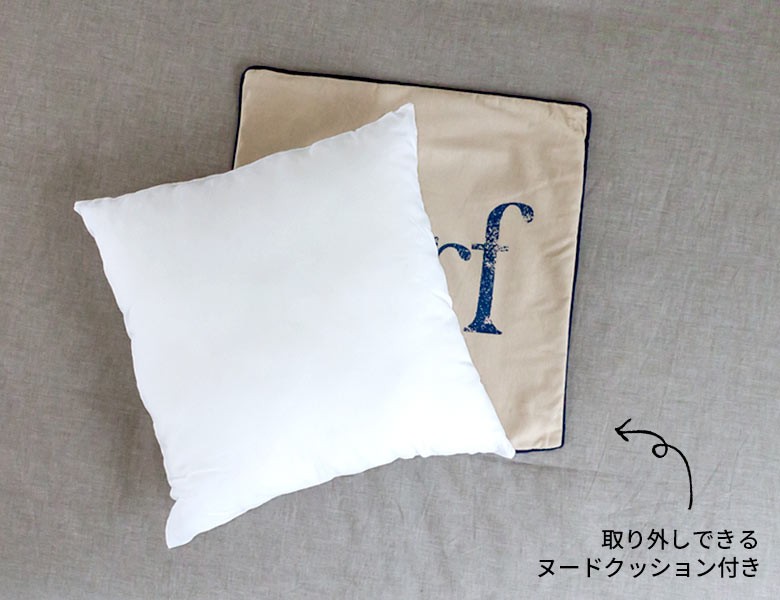 クッションカバー サーフ コットン 45×45cm surf ヌードクッション付き