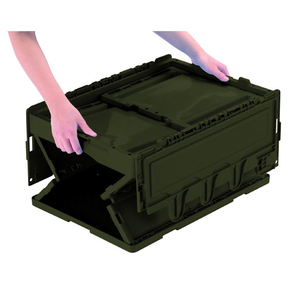 コンテナ 収納ボックス 収納 フタつき 折りたたみ 50L ヴィンテージ