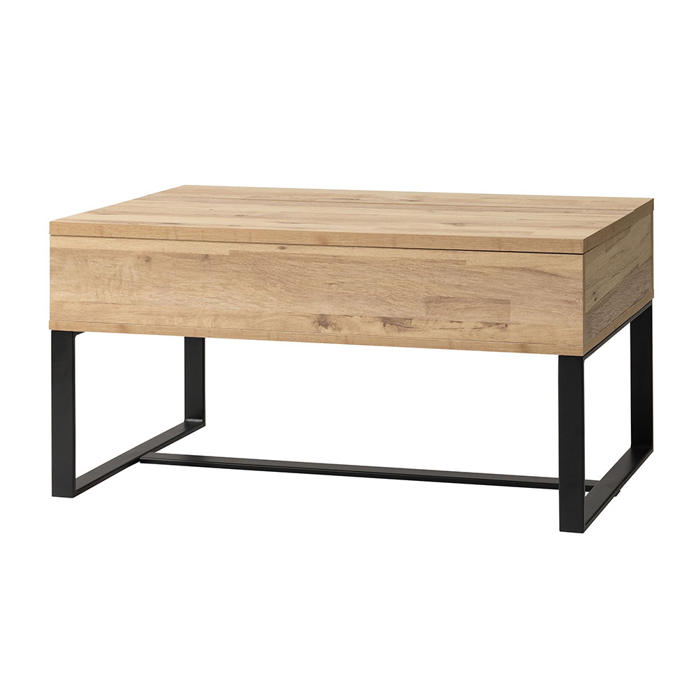 テーブル センターテーブル ローテーブル 木目調 リビングテーブル 2way 机 スチール脚 パソコンテーブル 2段階 高さ調節 おしゃれ 北欧 9129 | ブランド登録なし | 02