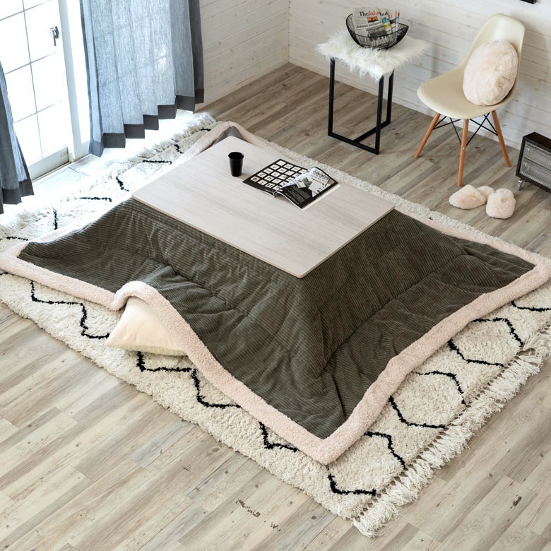 こたつ布団 長方形 約190×230cm グレー 掛け布団 こたつ