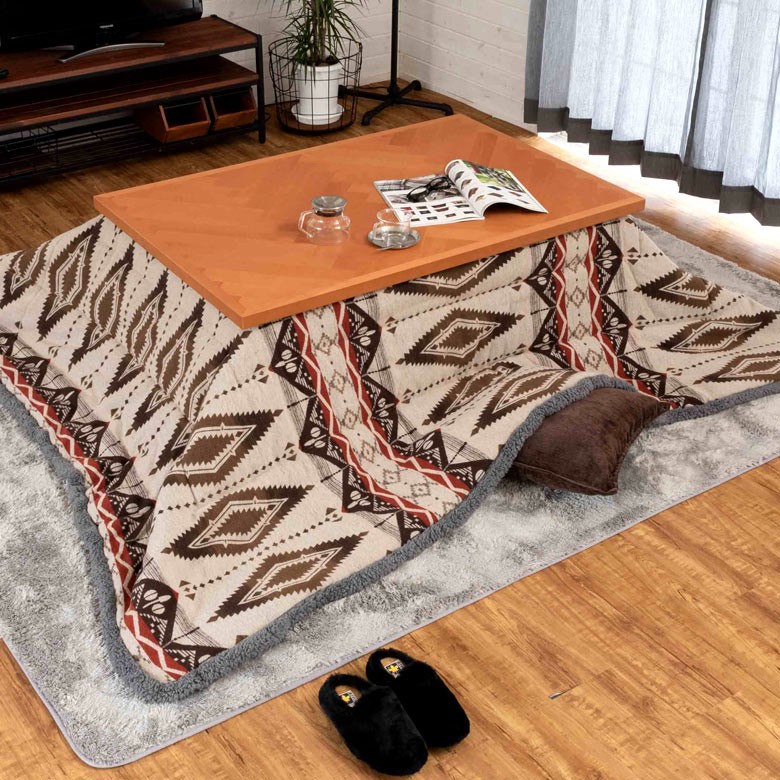 こたつ布団 長方形 約190×230cm オルテガ調 掛け布団 こたつ