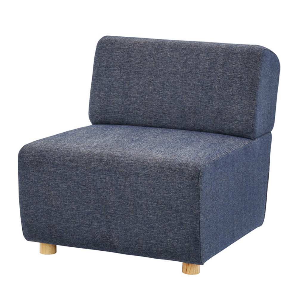 ソファ 肘掛なし グレー ネイビー ベンチタイプ 幅65cm 奥行88cm 高さ69cm ファブリック シンプル おしゃれ モダン  91457 |  | 02