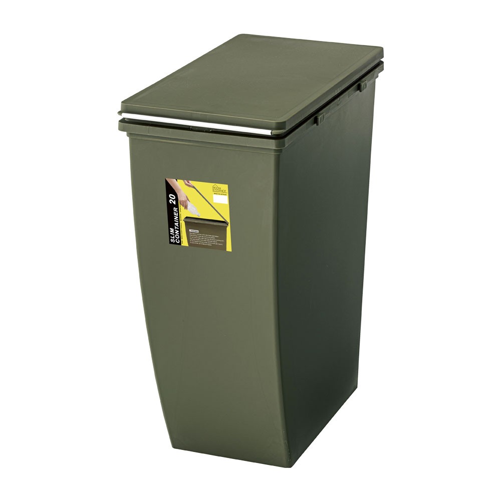 ダストボックス スリムコンテナ ポリプロピレン 連結 キャスター付き スリムタイプ 20リットル 無地 スタイリッシュ 男前 キッチン 91473 | 東谷 | 02