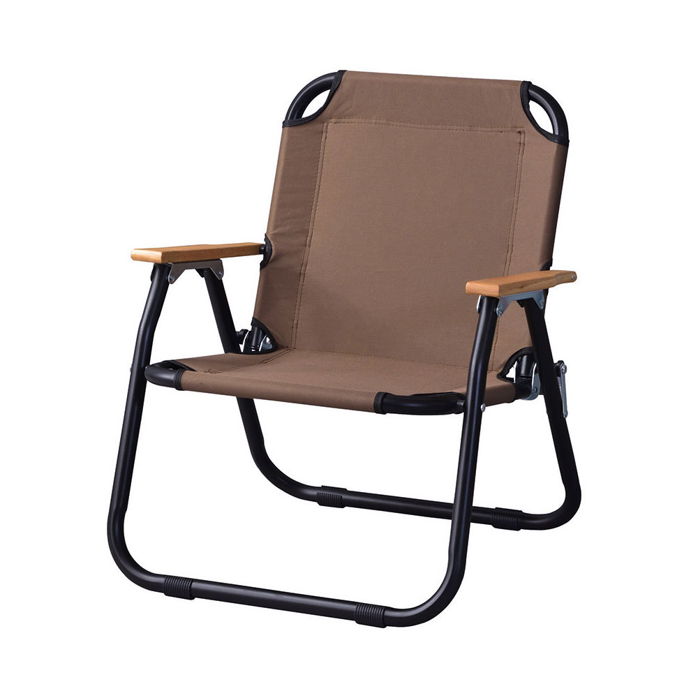折り畳み式 ロータイプ 1人掛け ブラウン グレー いす アウトドア用品 ロースタイル キャンプ おしゃれ ポータブル 91511 | ブランド登録なし | 01