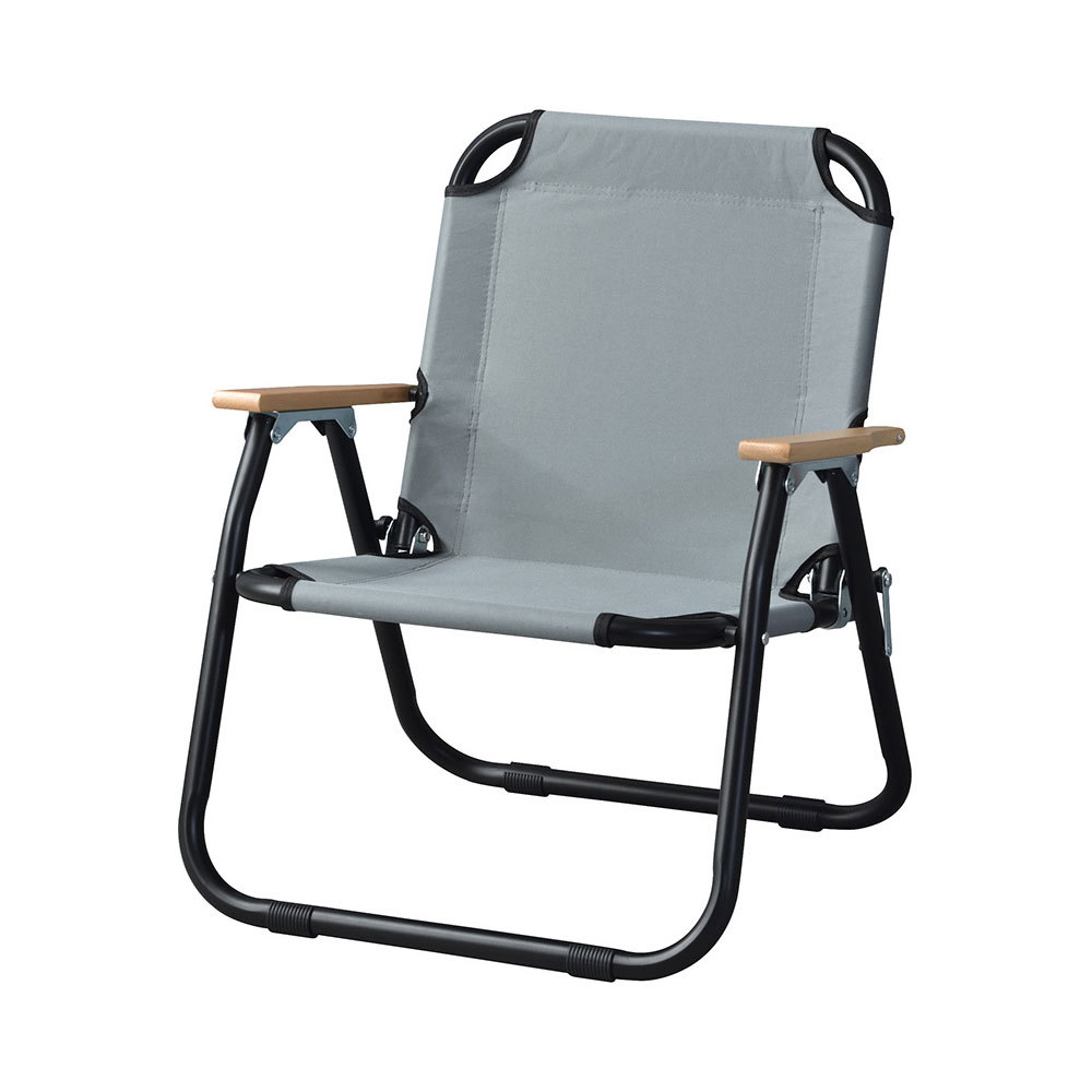折り畳み式 ロータイプ 1人掛け ブラウン グレー いす アウトドア用品 ロースタイル キャンプ おしゃれ ポータブル 91511 | ブランド登録なし | 02