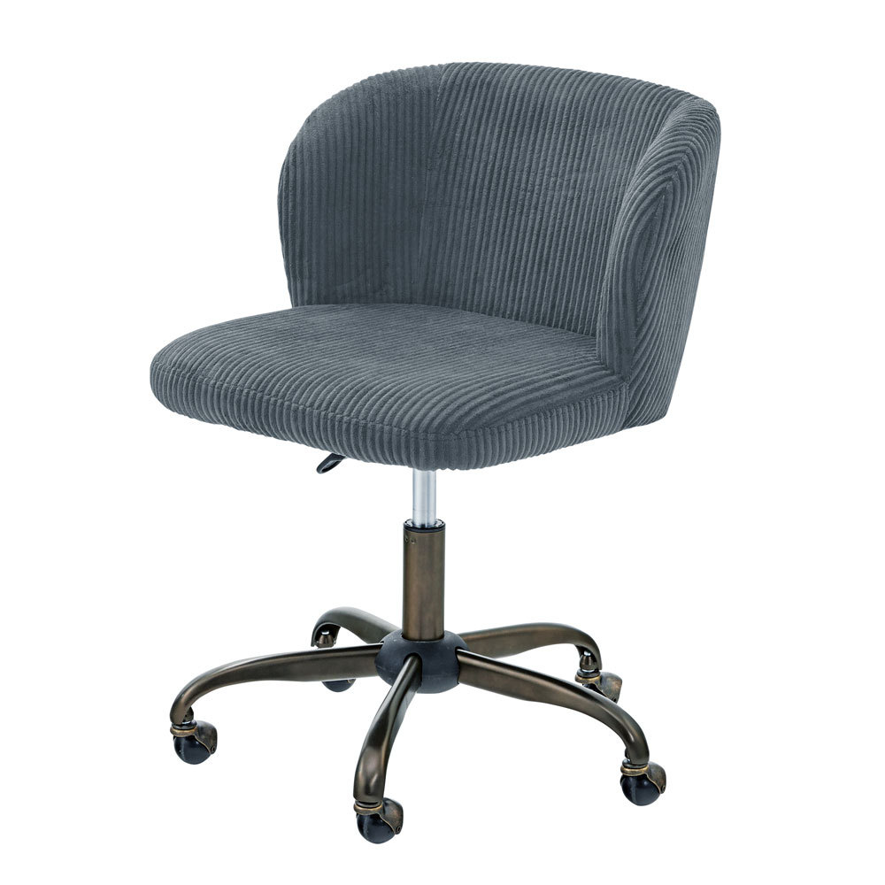 デスク チェア 回転 椅子 高さ調整 昇降機能 キャスター 肘掛 付き 事務 スチール コーデュロイ おしゃれ ヴィンテージ リモート テレ ワーク 在宅勤務 91536 | 東谷 | 02