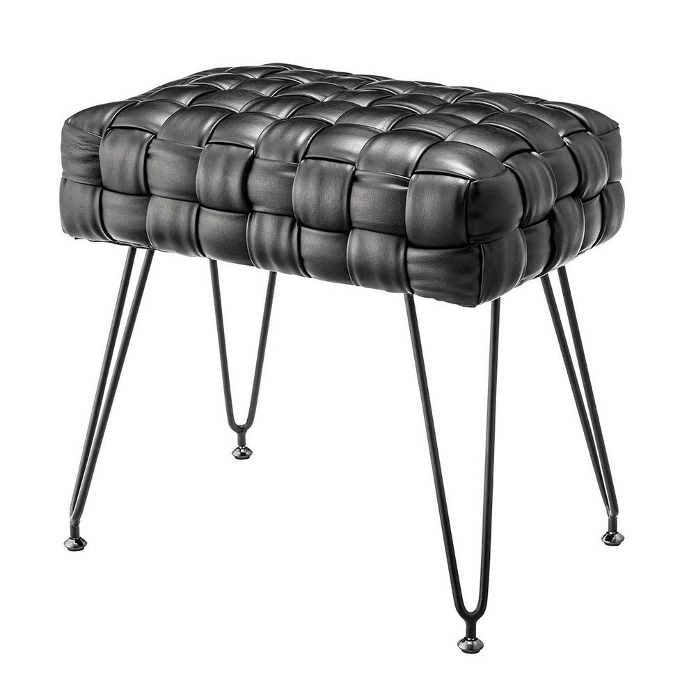 スツール ソフトレザー 椅子 イス 座面高 48cm オットマン 家具 インテリア チェア 1人 掛け 1P コンパクト 腰掛け リゾート おしゃれ 北欧 西海岸風 91579 | 東谷 | 01