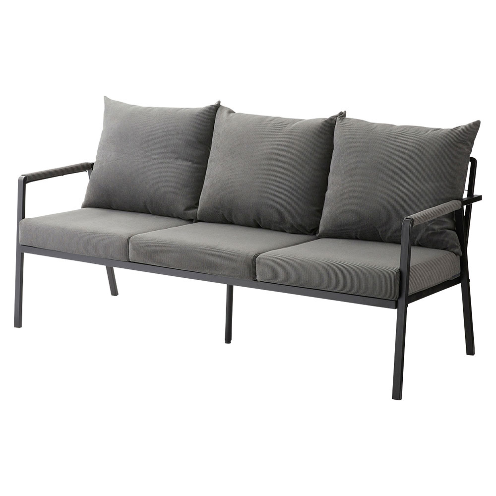 ソファ 3 三 人 掛け P スチール コーデュロイ 幅168cm ひじ掛け カフェ 店舗 インダストリアル ヴィンテージ 北欧 おしゃれ 家具 インテリア 西海岸 91609 | 東谷 | 03