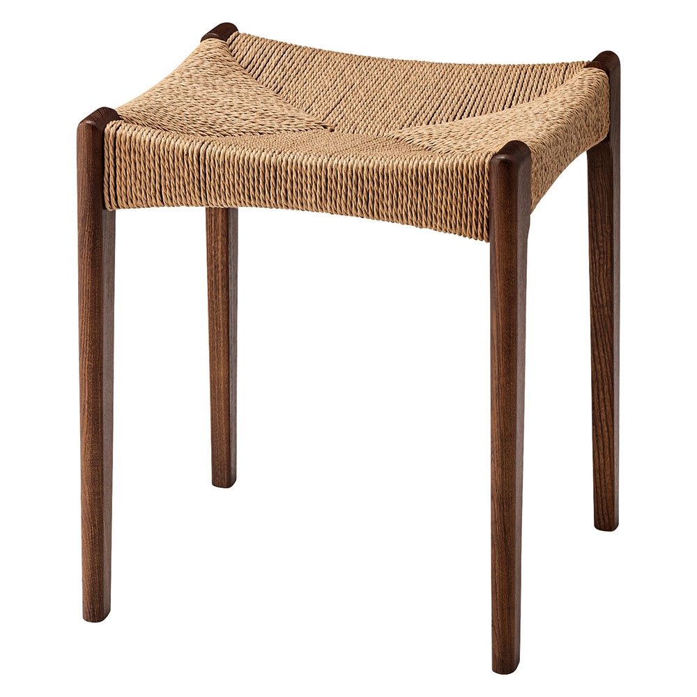 スツール チェア 椅子 ベンチ 天然木 ペーパーコード 木製 四角 ナチュラル 軽量 疲れにくい オールシーズン 春 夏 秋 冬 おしゃれ 北欧 家具 西海岸 91610 | 東谷 | 01