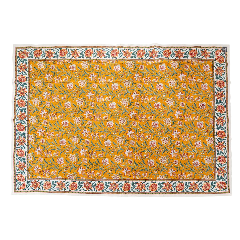 マルチカバー 長方形 綿100% ソファーカバー テーブルクロス 布 ボタニカル柄 花柄 エスニック 約120cm×180cm おしゃれ 94204 | ブランド登録なし | 01